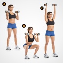 Image result for dumbbell thrusters